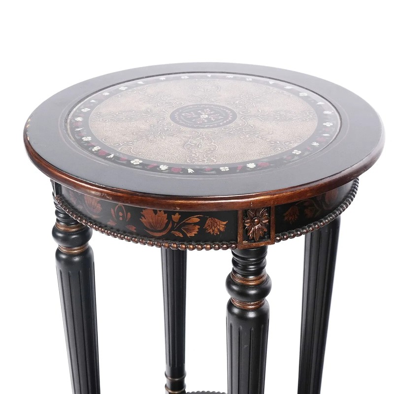 Black & Gilt Painted Gueridon Table gallery