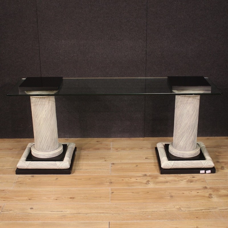 Console design Spanish furniture table glass living room 20th century vintage gallery