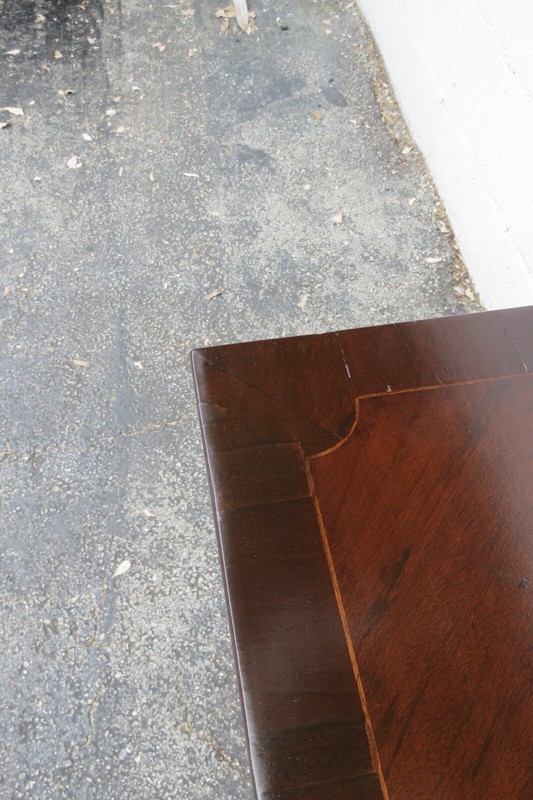 Early 1900s Carved Inlay Long Console Library Dining Extension Table 5433 gallery