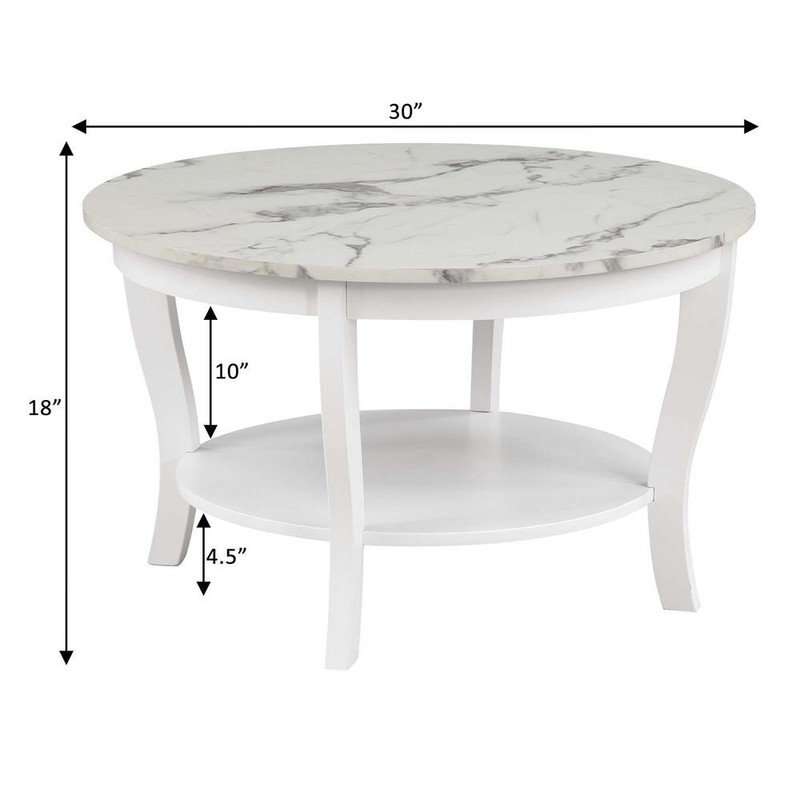 American Heritage Round Coffee Table with Shelf gallery