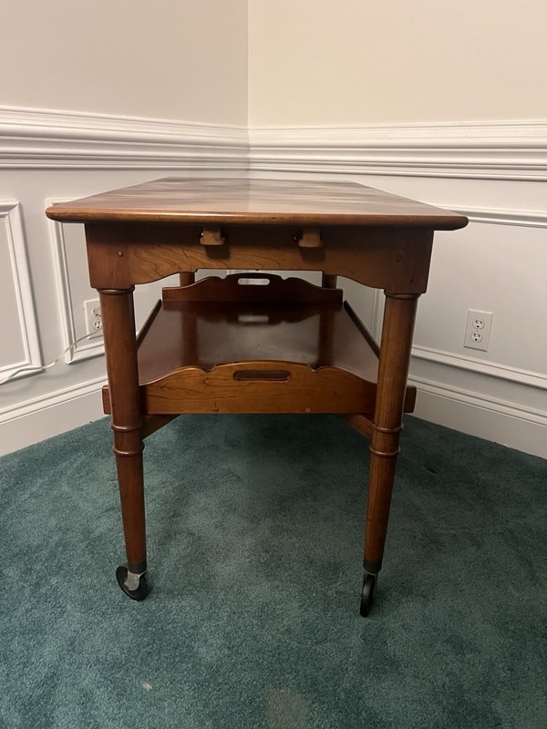 Vintage Stickley Cherry Tea Bar Cart Table Stickley Buffet Table Cart Furniture gallery