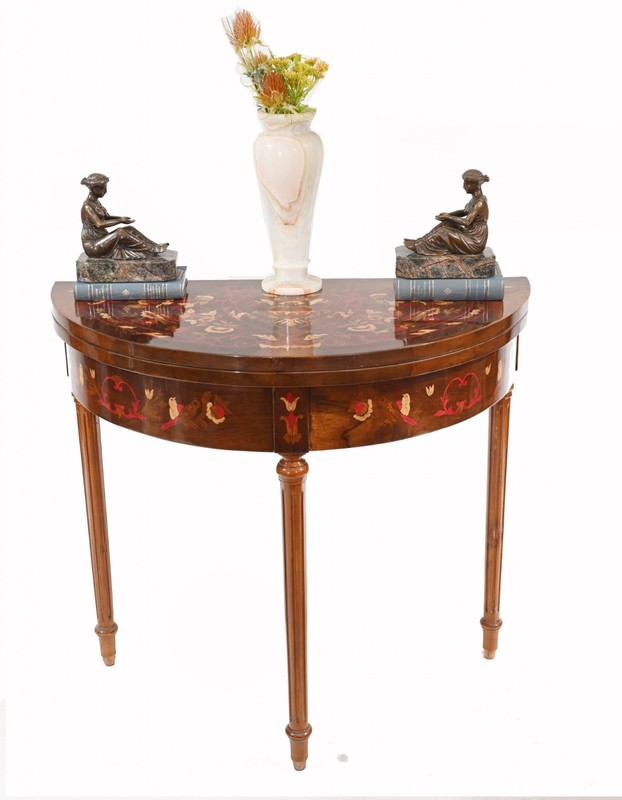French Empire Card Chess Table Demi Console Games Tables