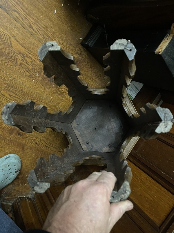 Moorish Moroccan Arabic Inspired Victorian Era Table Stool Quarter Sawn Oak gallery