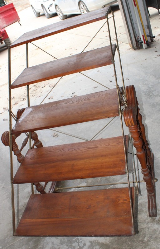 Antique Metamorphic Bakers Rack Table made by Yesbera MFG Company Toledo, OH