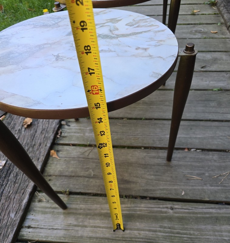 Mid Century Vintage Stacking Tables 3 MCM Nesting gallery