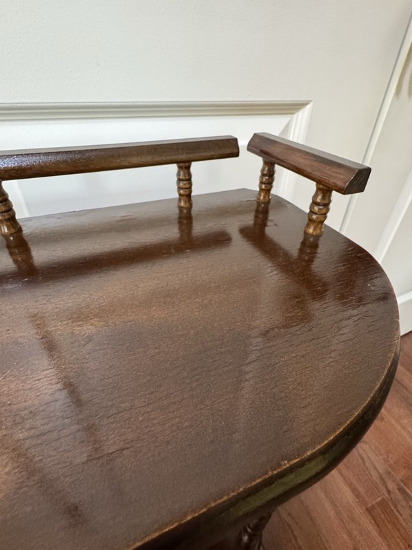 Pedestal Side Table Plant Bonsai Stand Italian Wood Vintage Display gallery