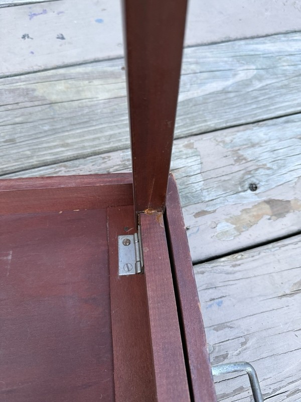 Ferguson Brothers Vintage Folding Butler Tea Table Metal Handles Hoboken NJ 7708 gallery