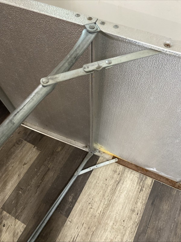 Vintage drop leaf Aluminum Camping Table Retro Folding 72"L x 30”W 28”h 18lbs gallery