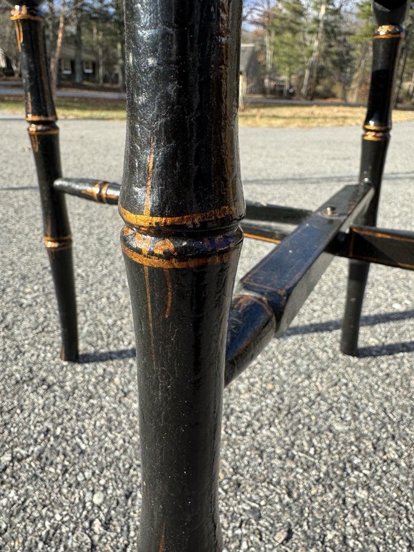 Vintage Pie Crust Tray Coffee Table-Ebonized And Gilded gallery