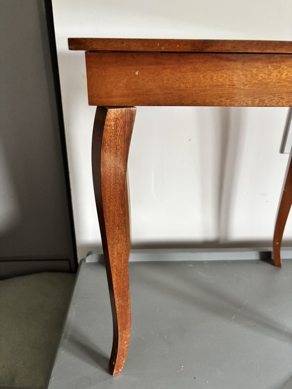 Vintage 60s Italian Inlaid Marquetry Musical Occasional Table gallery