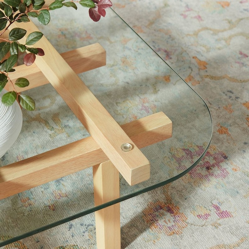 Isby 35 Inch Tempered Glass Coffee Table gallery