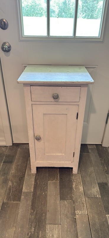 1950’s German Antique Side Table with Drawer and Cabinet Very Good Condition