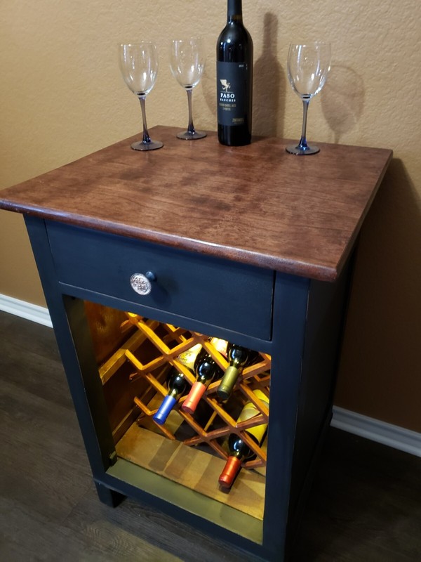 1800’s Antique Table Cabinet & Wine Rack Early (1840-1880)’s American Colonial