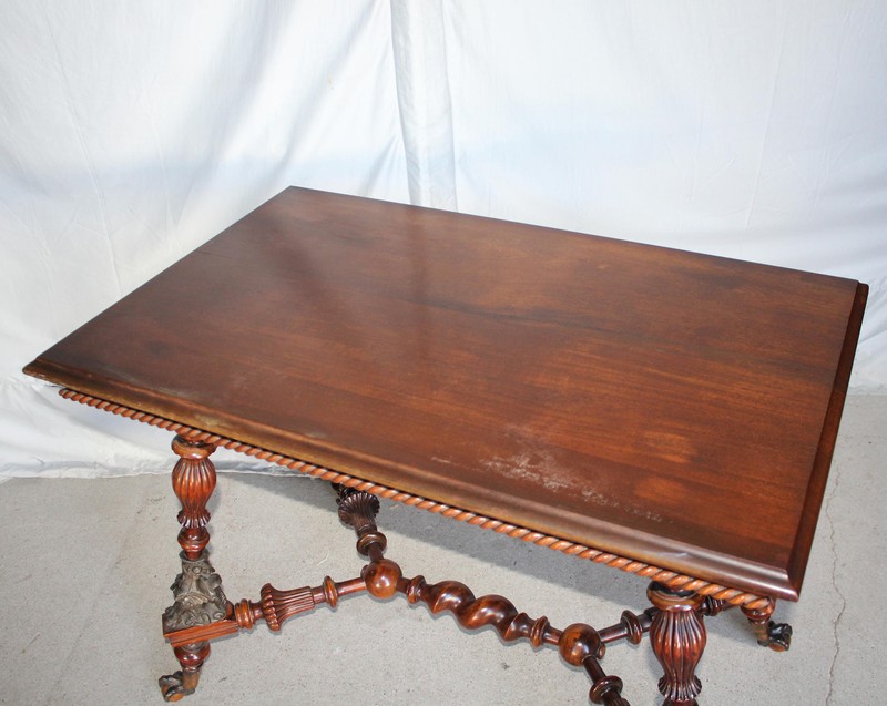 Antique Victorian Mahogany Center Table – Merklen Brothers gallery
