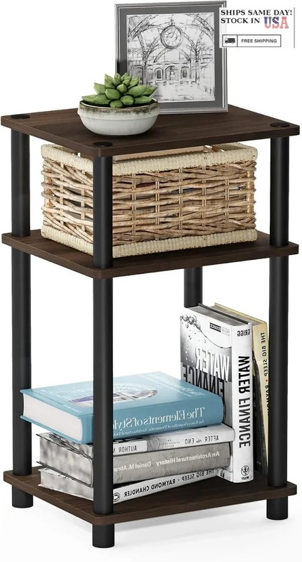3Tier Small Side End Table Nightstand Bedside Open Shelf Storage Living Room New