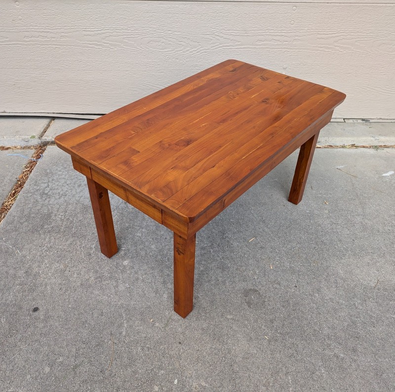 Vintage Handcrafted Rustic Wood Side/End Table w Drawer Mid Century Modern H45