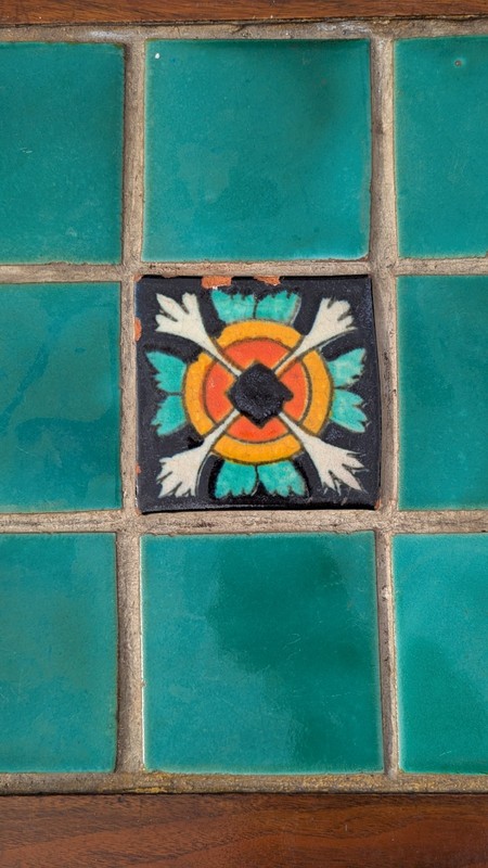 EARLY CALIFORNIA TILE TABLE TAYLOR? ERA RUSTIC SPANISH REVIVAL MISSION 20’s gallery