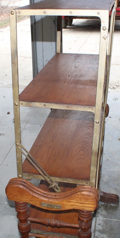 Antique Metamorphic Bakers Rack Table made by Yesbera MFG Company Toledo, OH gallery