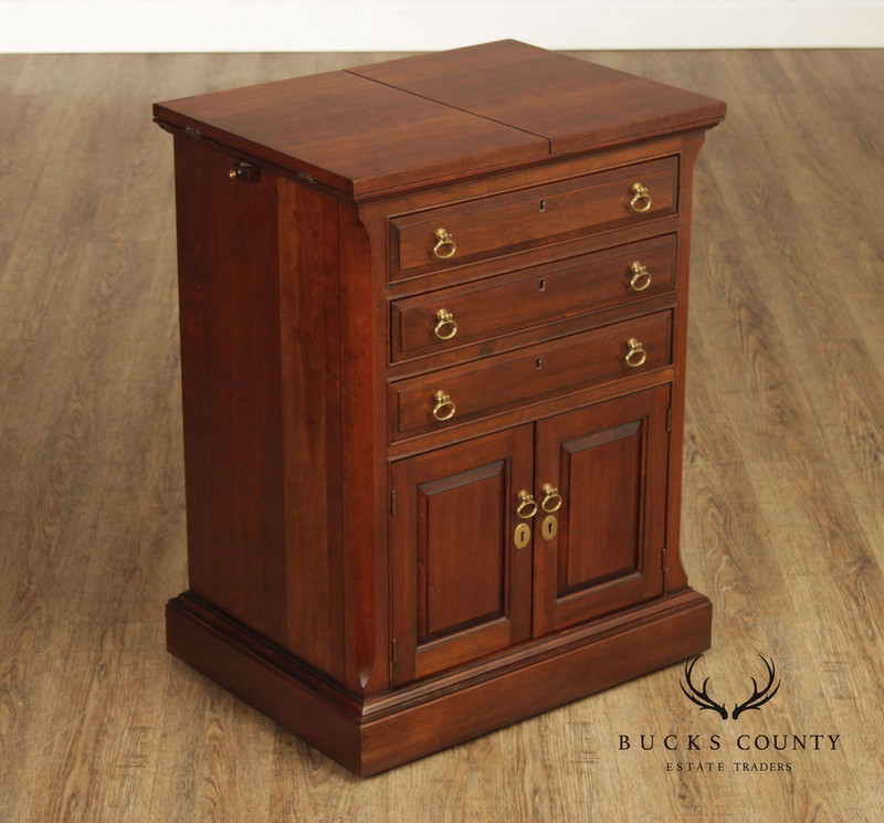 Pennsylvania House Cherry Flip Top Silver Chest Server Cabinet gallery