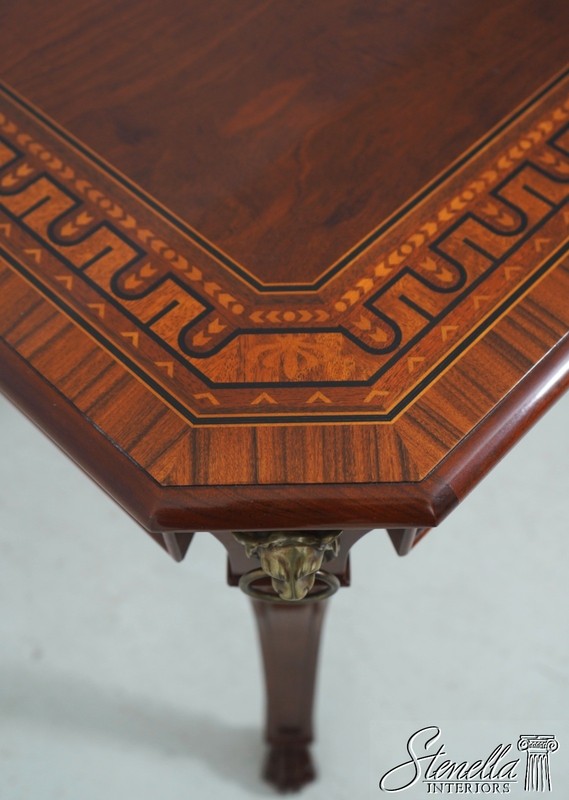 L71205: JOHN WIDDICOMB Neoclassical Inlaid Mahogany Cocktail Coffee Table gallery