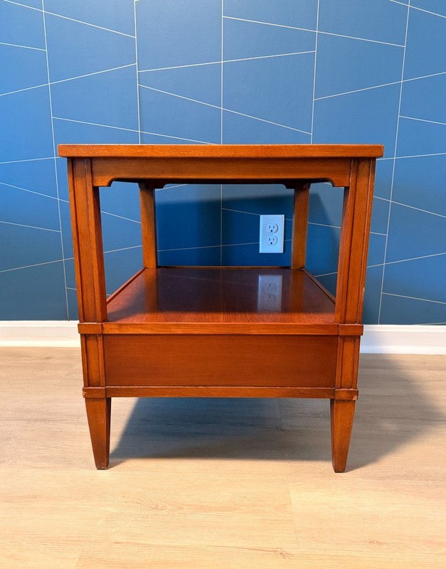 Hekman Mid Century Modern Maple End Table Nightstand Hollywood Regency Vintage gallery