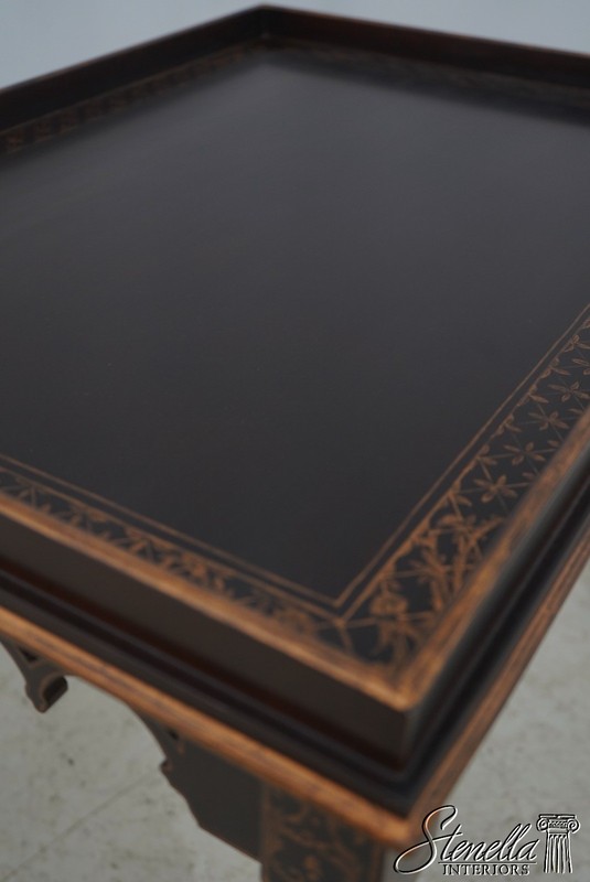 L70143: Paint Decorated Chinese Chippendale Faux Bamboo Tray Table gallery