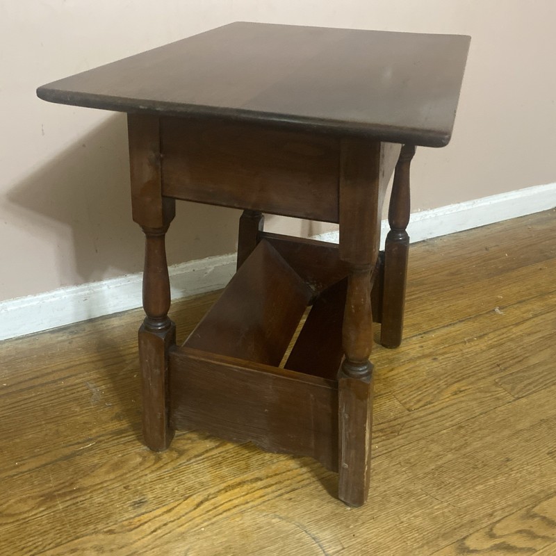 Antique L & J G Leopold Stickley Jacobean Cherry Wood One Drawer End Side Table gallery