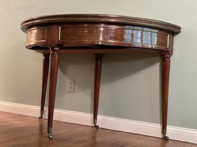 Antique English Regency Style Mahogany Circular Game Table And Bronze Mount gallery