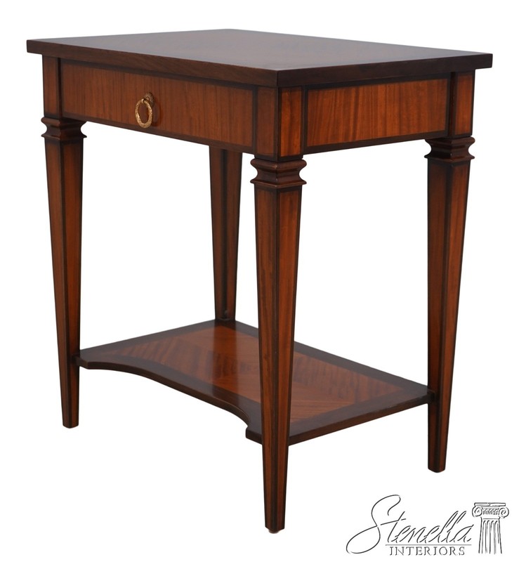 L70097: Italian Neoclassical 1 Drawer Nightstand End Table