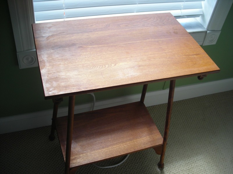 Antique Solid Oak 2 Tier Parlor Table Plant Stand HALL & LYON WAVERLY N.Y