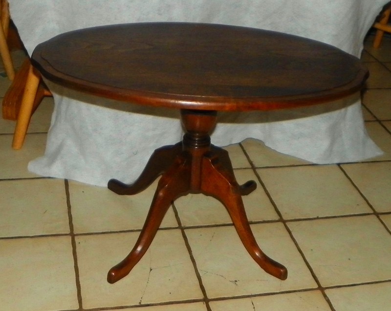 Mid Century Solid Walnut Oval Coffee Table by Queen City (CT69)) gallery