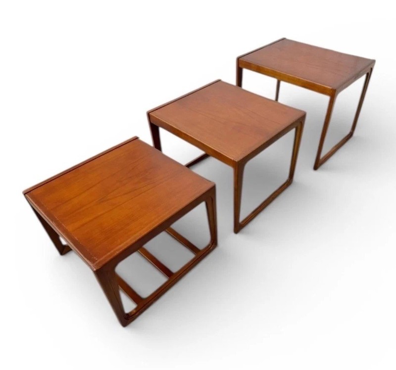 Vintage Danish Modern Teak Nesting Tables – Set of 3
