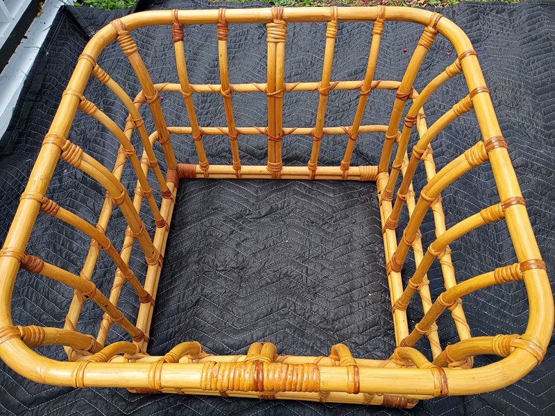Vintage Brown Jordan Bamboo Coffee Table gallery