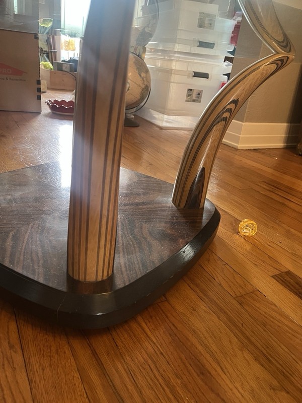 Henredon Tiger Wood Horn Cocktail Coffee Vintage Table MCM gallery