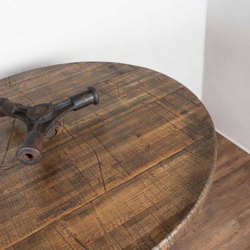 Early 20th Century Wine Tasting Table with Wine Press Base gallery