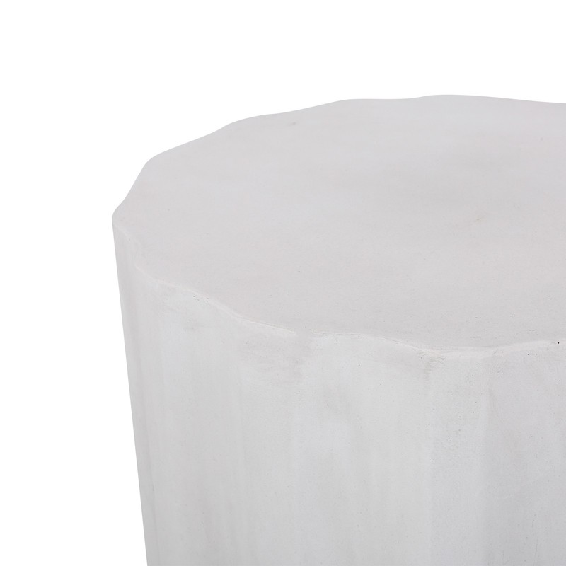 Outdoor LightWeight Concrete Side Table,Antique White End Talbe gallery
