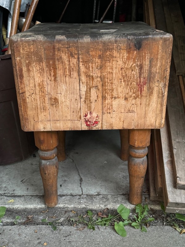 Vintage butcher block solid wood gallery