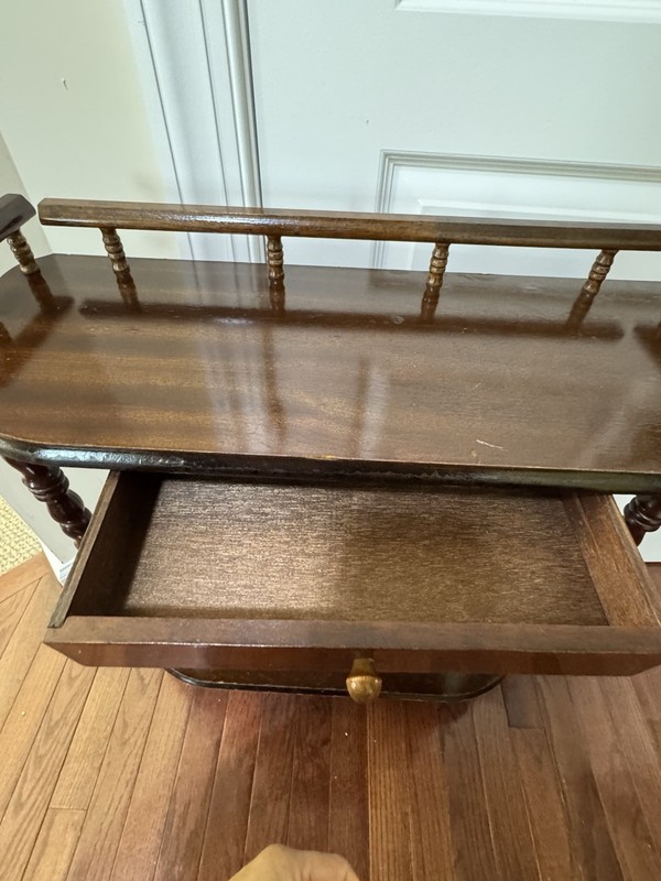 Pedestal Side Table Plant Bonsai Stand Italian Wood Vintage Display gallery