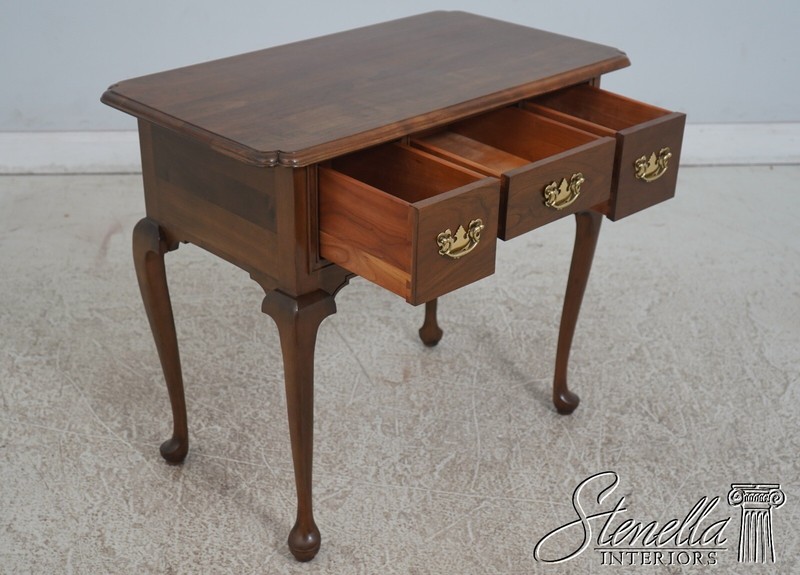 68097: STICKLEY Cherry 3 Drawer Lowboy Dressing Table gallery