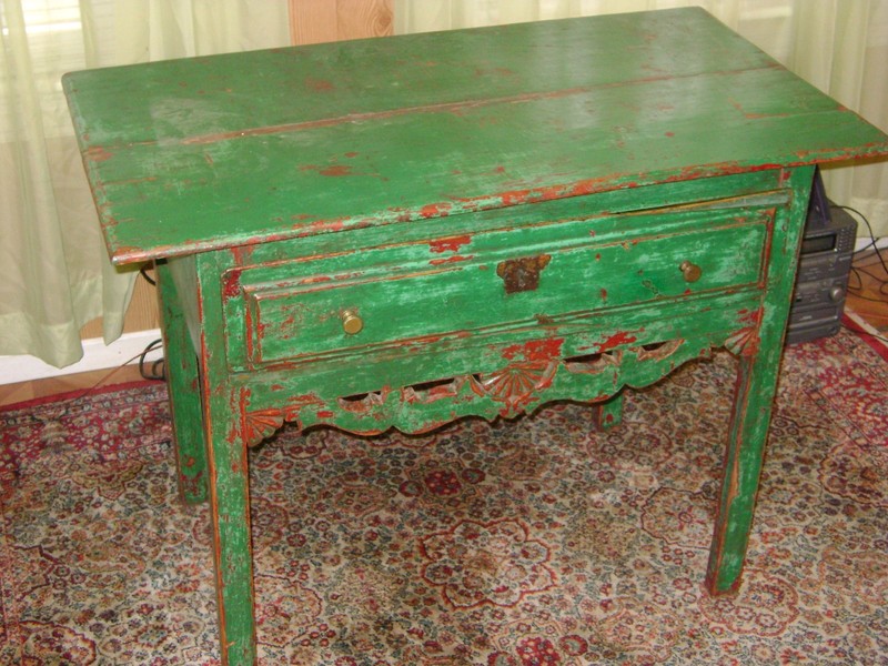 VOILA 39 1/2" W x 22" D x 29 1/2 " H Spanish Table REPLICA 18th Century WOOD