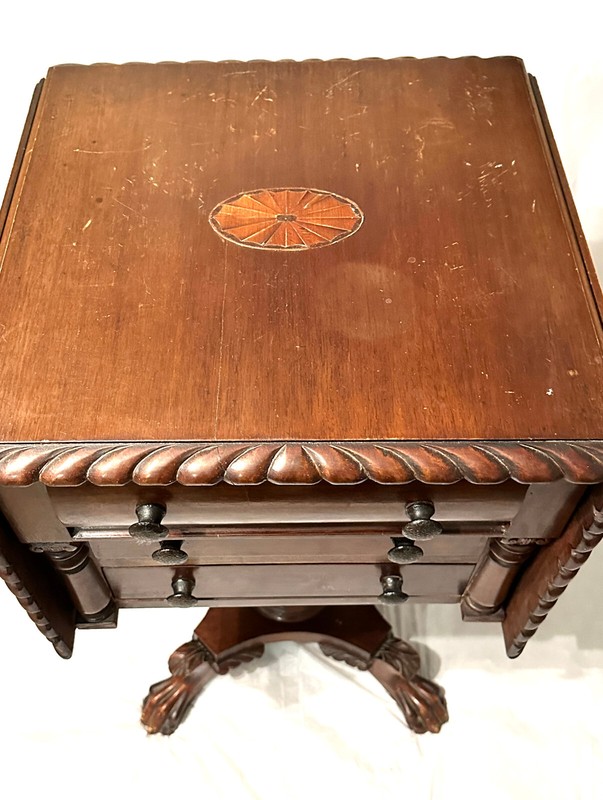 Mahogany Federal Pedestal Philadelphia Work Table gallery