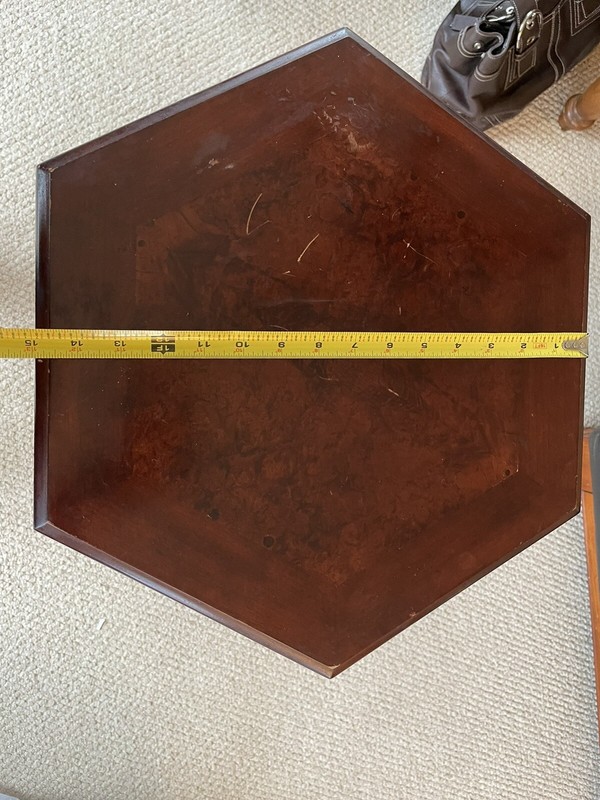 Bombay Company Pedestal Table 26” Vintage Solid Wood gallery