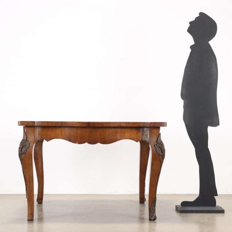 Antique Table Chippendale Style Mahogany Bronze Italy XX Century Original gallery
