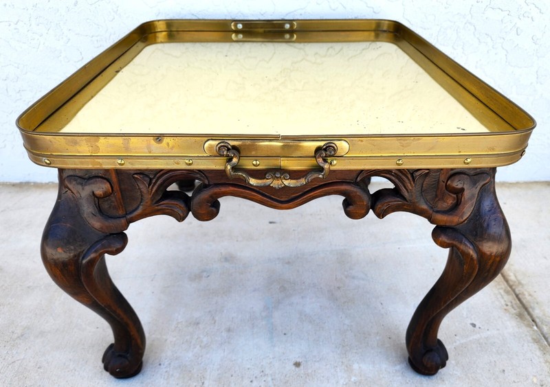 Brass Tray Table Mid Century gallery