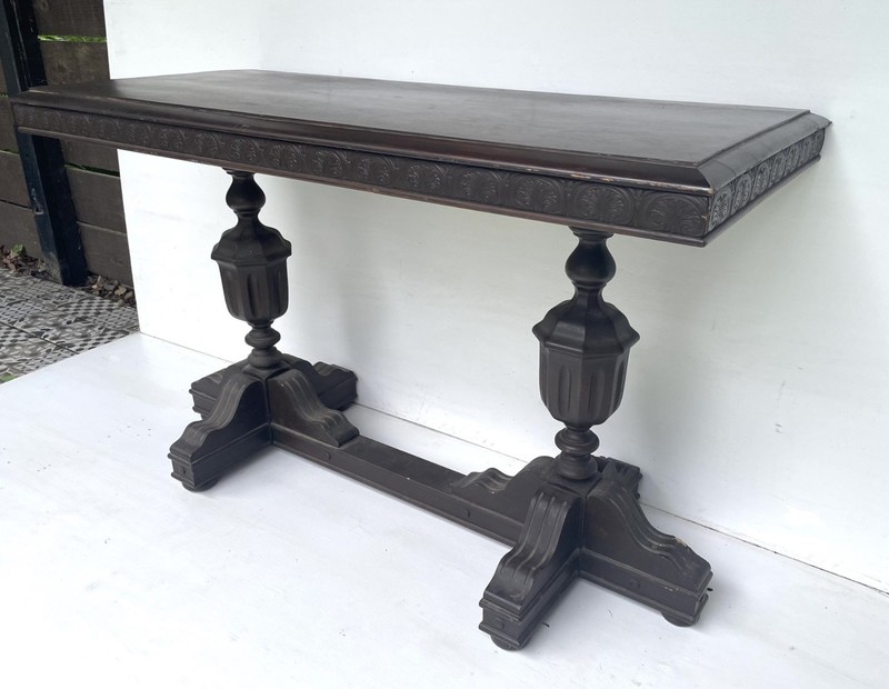 Mahogany Jacobean Revival Library Table