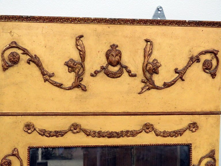 Faux Marble Italian Neoclassical Style Paint Decorated Console & Mirror gallery