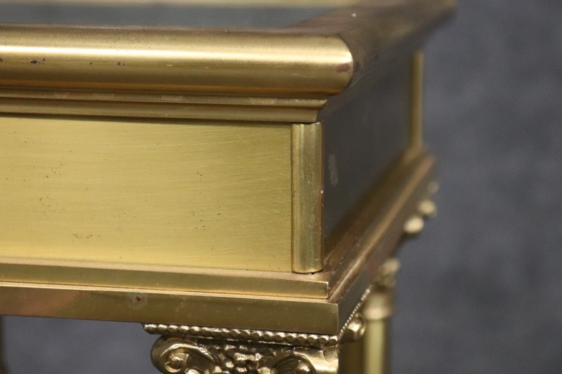 Beautiful Brass and Gold Gilt French Empire Style Lion Masque Pedestal gallery