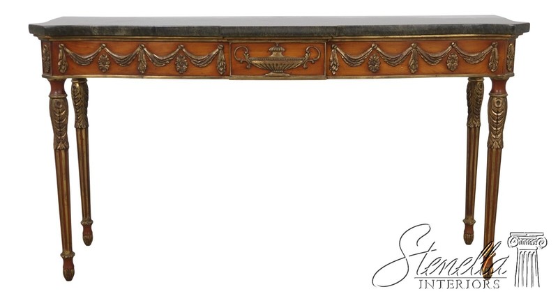 L54936EC: JOHN WIDDICOMB Adam Style Marble Top Console Table