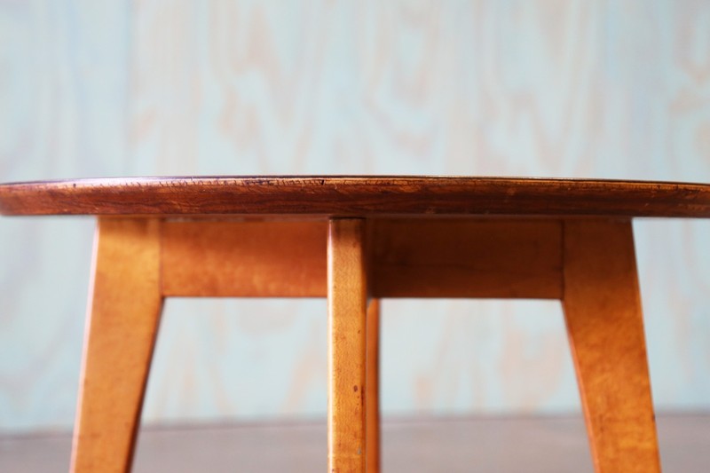 Mid century Modern 1950s Jens Risom Style Birch Table with splay legs gallery