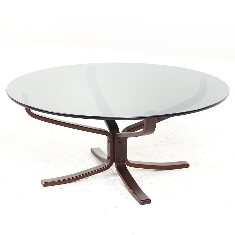 Sigurd Ressell for Vatne Mobler Mid Century Danish Round Coffee Table gallery